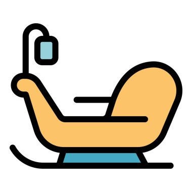 Açık lamba simgesi renk ana hatlı kızak