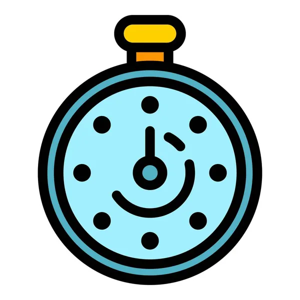 Stopwatch ikon színes vázlat vektor — Stock Vector