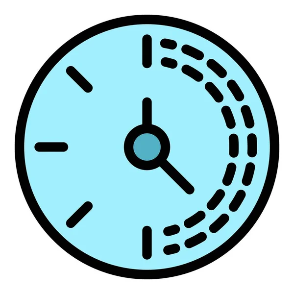 Geri sayım kronometre simgesi renk ana hatları vektörü — Stok Vektör