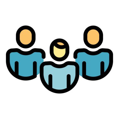 Grup adaptasyon simgesi renk özet vektörü