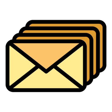 Zarf simgesi renk özet vektörünü sat