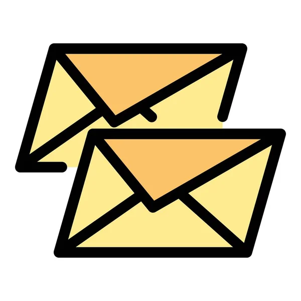 Card envelope icon color outline vector — Stock Vector