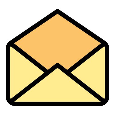 Zarf simgesi renk özet vektörünü aç