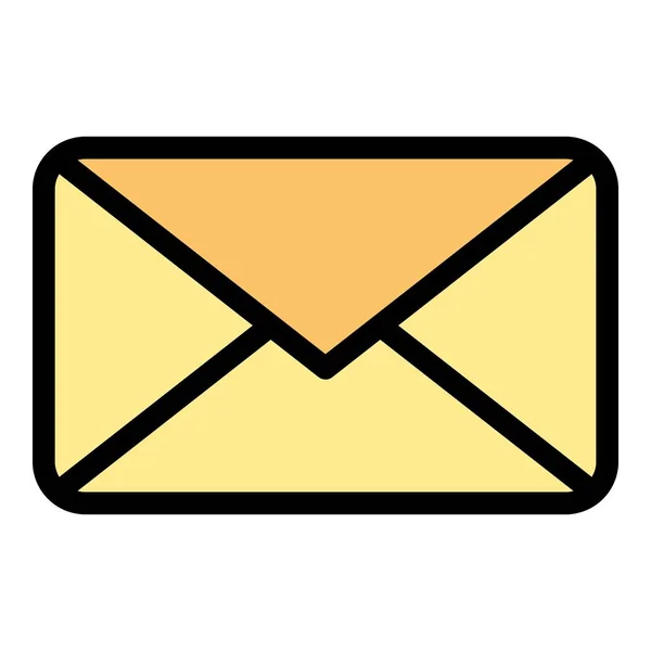 Template envelope icon color outline vector — Stock Vector