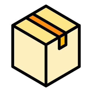 Parsel simgesi renk dış hat vektörü