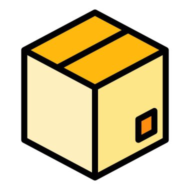 Posta kutusu simgesi renk ana hatları vektörü