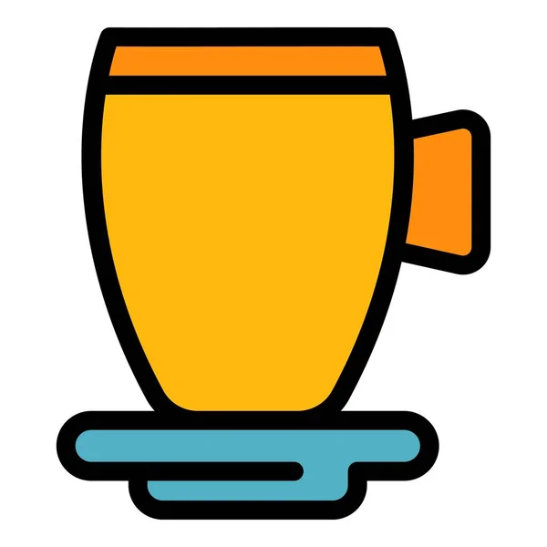 Thermos mug icon color outline vector — Stock Vector