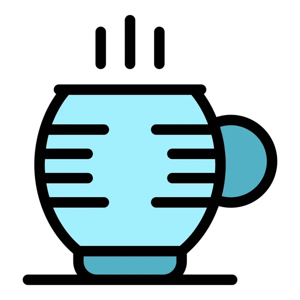 Chocolate mug icon color outline vector — Stock Vector