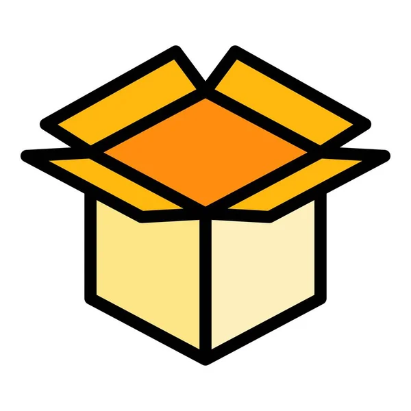 Vetor de esboço de cor de ícone de pacote post — Vetor de Stock