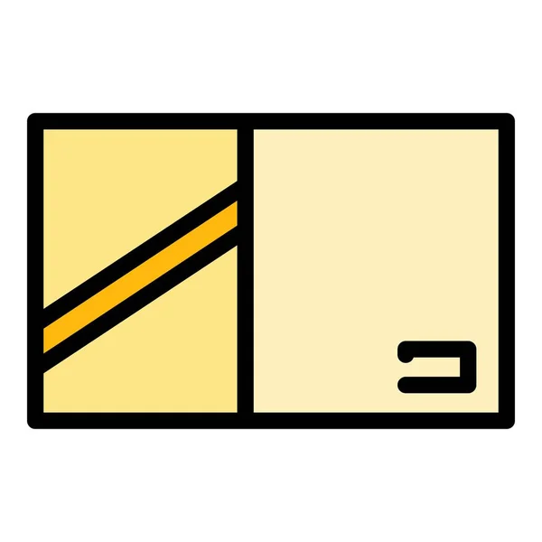 Vetor de contorno de cor de ícone de caixa de retorno — Vetor de Stock