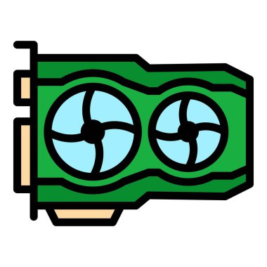 Bilgisayar kart simgesi renk özet vektörünü göster