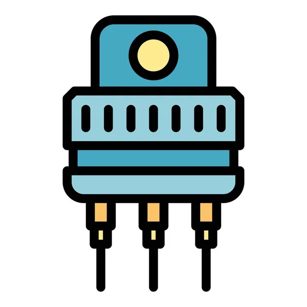 Elektromos feszültség szabályozó ikon színes körvonalvektor — Stock Vector