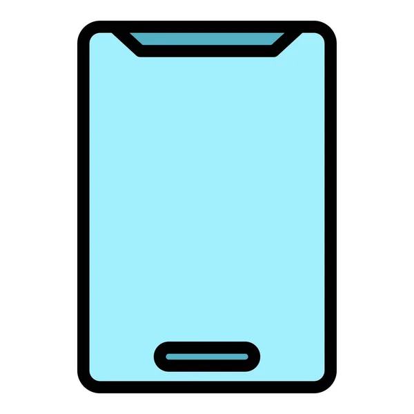 Tablet monitor ikona kolor zarys wektor — Wektor stockowy