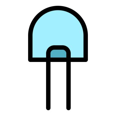 Zener diyot simgesi renk ana hatları vektörü