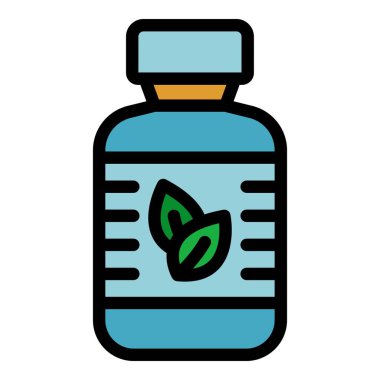 Nane bitkisel gargara simgesi renk ana hatları vektörü