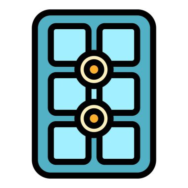 Buz tepsisi renk ana hatları vektörü