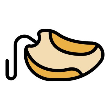 Geri çekilebilir köpek tasması ikonu renk ana hatları vektörü