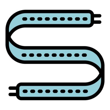 Öncü Strip simge renk ana hatları vektörü