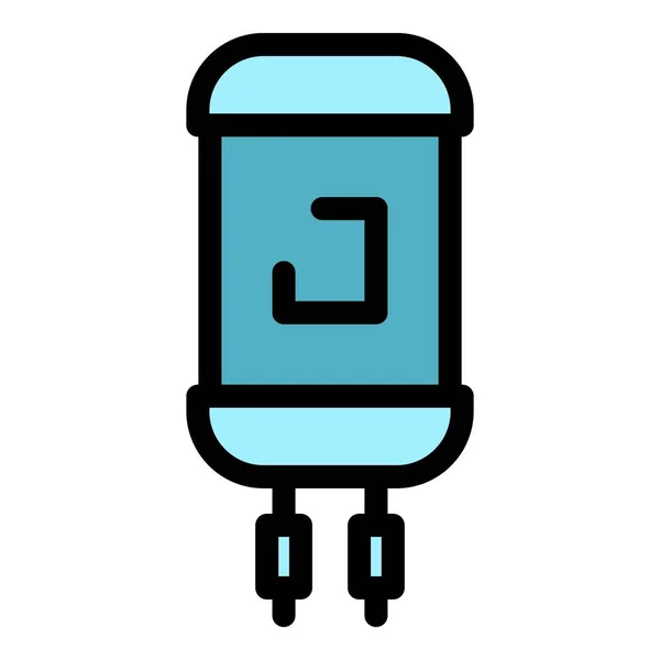 Energy capacitor icon color outline vector — Stock Vector