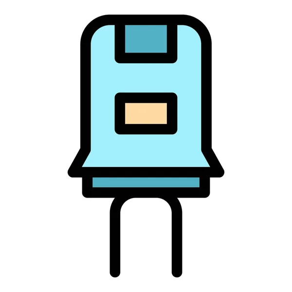 Condensador de voltaje icono color contorno vector — Archivo Imágenes Vectoriales