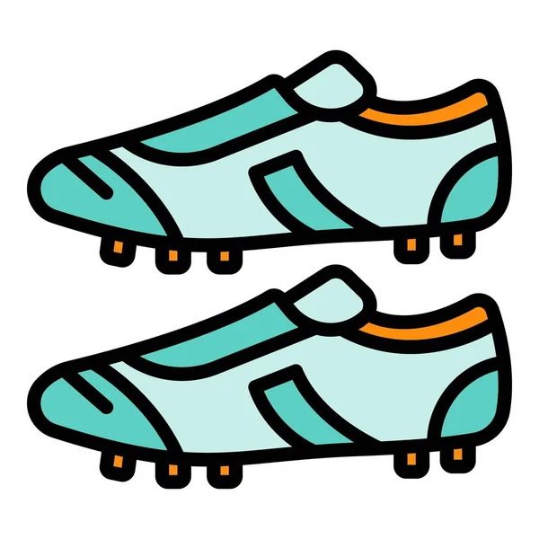Moda botas de fútbol icono color contorno vector — Archivo Imágenes Vectoriales