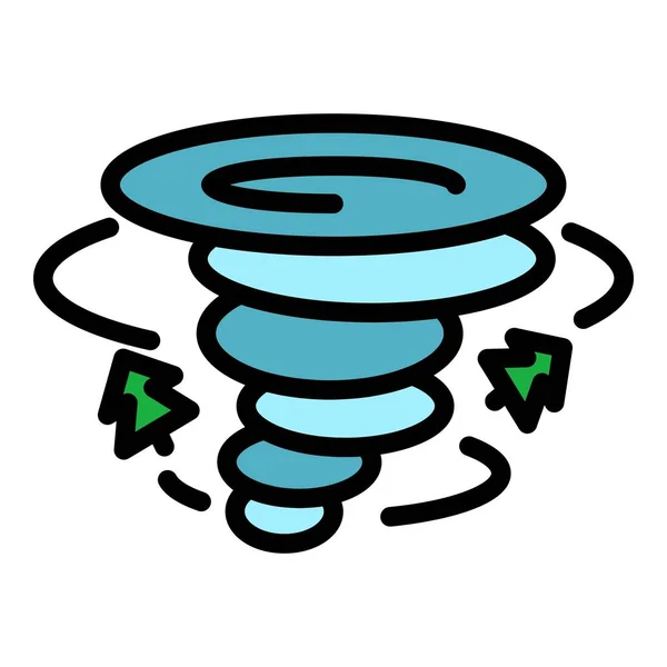 Tornado icon color outline vector — Stock Vector