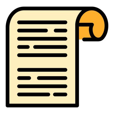 İleti simgesi renk ana hatları vektörü yazılıyor