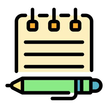 Araç simgesi renk ana hatları vektörü yazılıyor