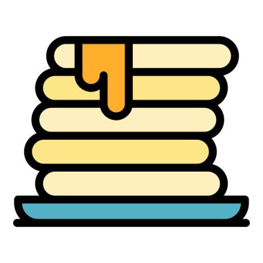 Pankek reçel renk ana hatları vektörü