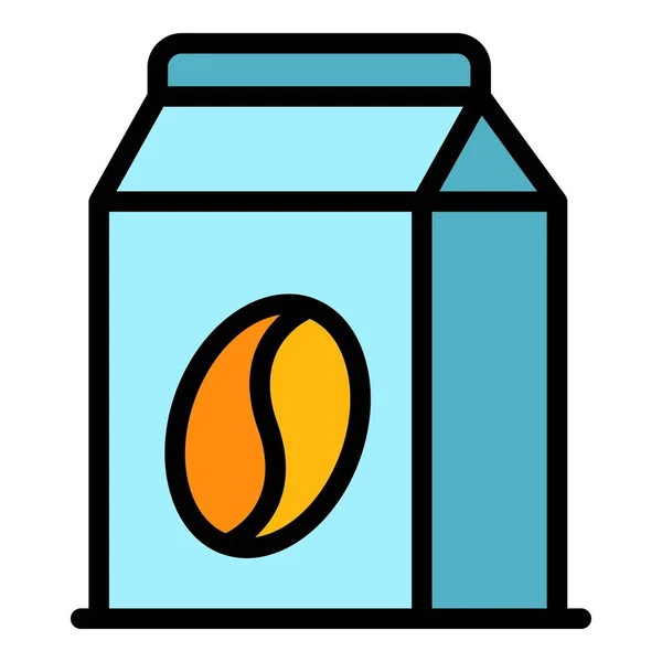 Cocina café paquete icono color contorno vector — Vector de stock