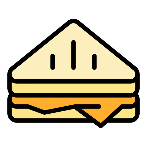 Sándwich icono color contorno vector — Vector de stock