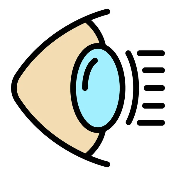 Vettore contorno colore icona malattia degli occhi — Vettoriale Stock