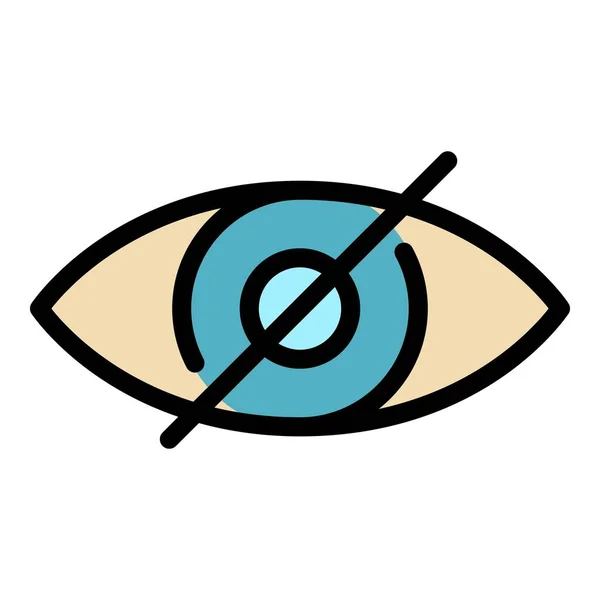 Kein Vision-Symbol farbiger Umrissvektor — Stockvektor