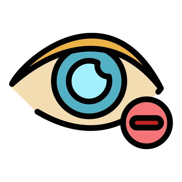 Вектор контура значка плохого зрения — стоковый вектор