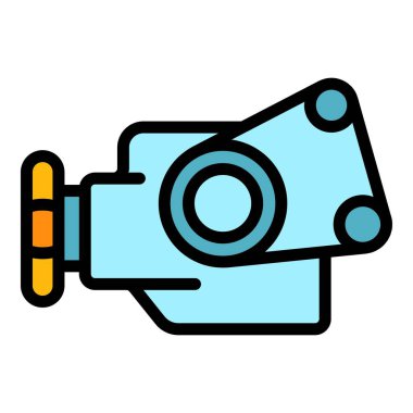 Havuz servis simgesi renk ana hatları vektörü