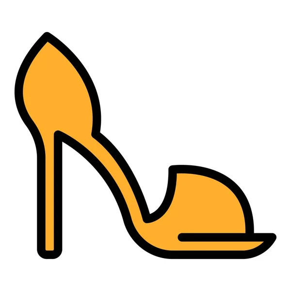 Kup sandały ikona kolor zarys wektor — Wektor stockowy