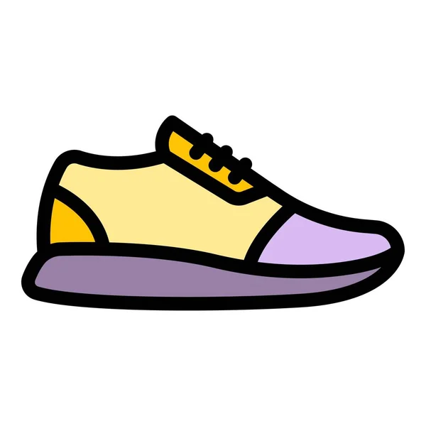 Mujer zapatillas icono color contorno vector — Vector de stock
