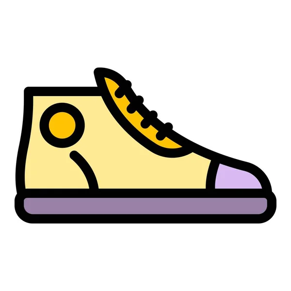 Adidas zapatilla de deporte icono color contorno vector — Archivo Imágenes Vectoriales