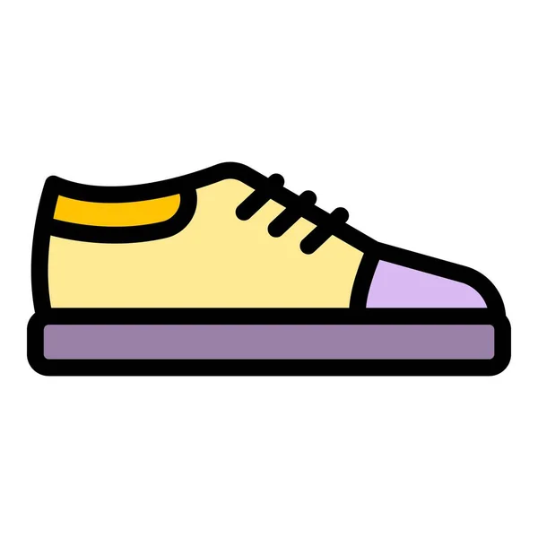 Marca scarpe da ginnastica icona colore contorno vettore — Vettoriale Stock