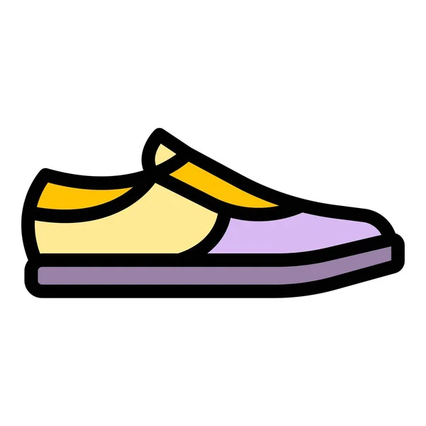 Sport obuv ikona barva obrysu vektor — Stockový vektor