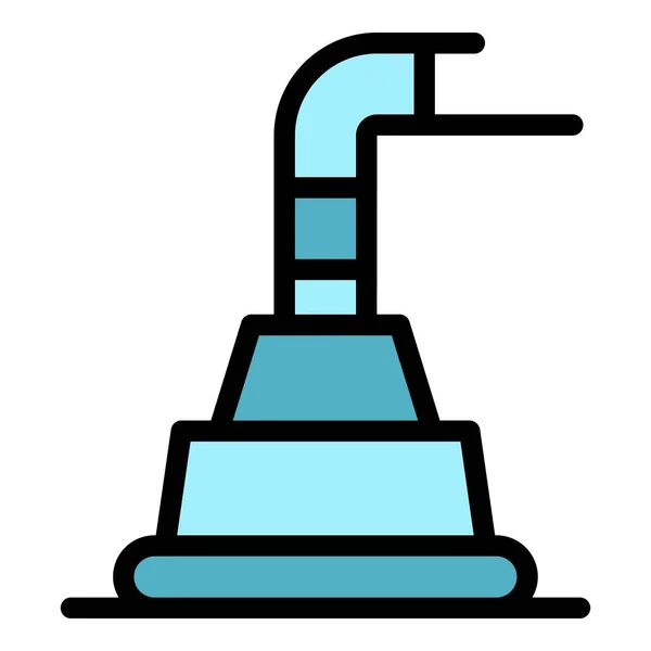 Vattenpump ikon färg kontur vektor — Stock vektor