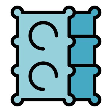 Baş conta simgesi renk ana hatları vektörü