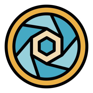 Kamera nesnel renk ana hatları vektörü