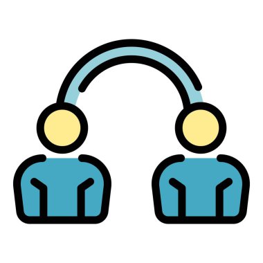 Tanıma simgesi renk ana hatları vektörü