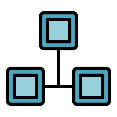 Tanışma şeması renk ana hatları vektörü