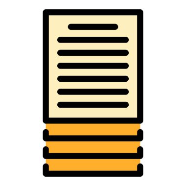 Belge senaryosu renk ana hatları vektörü