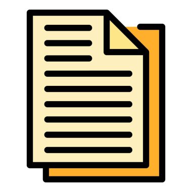 Senaryo film simgesi renk ana hatları vektörü yapıyor