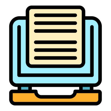 Senaryo ikonu renk özet vektörünü planla