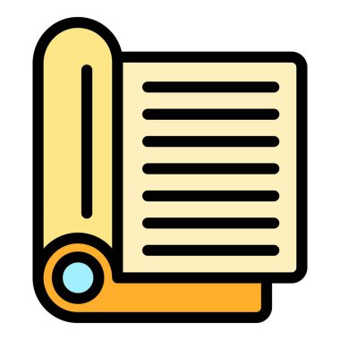 Senaryo betiği renk ana hatları vektörü