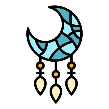 Rüya Yakalayıcı renk ana hatları vektörü